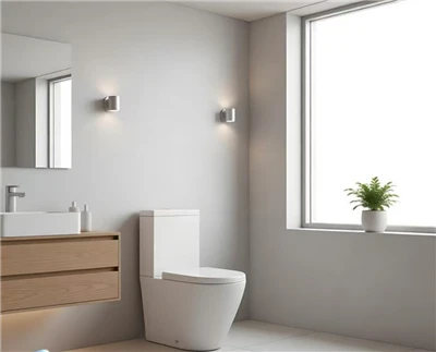 Tandas Dua Keping Dual Flush berwarna Putih